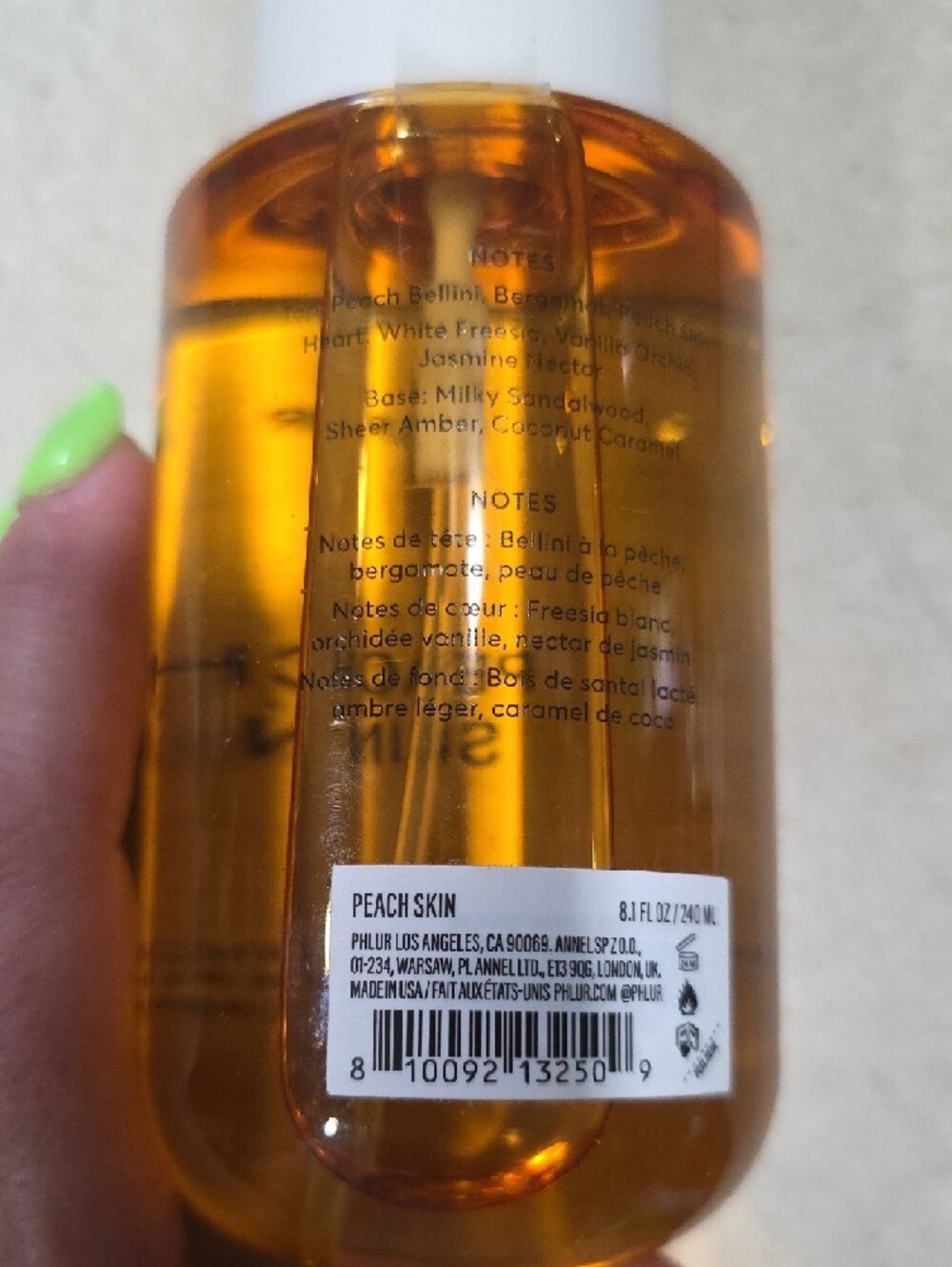 PHLUR Peach Skin Hair & Body Fragrance Mist — Amber - Picture 2 of 2
